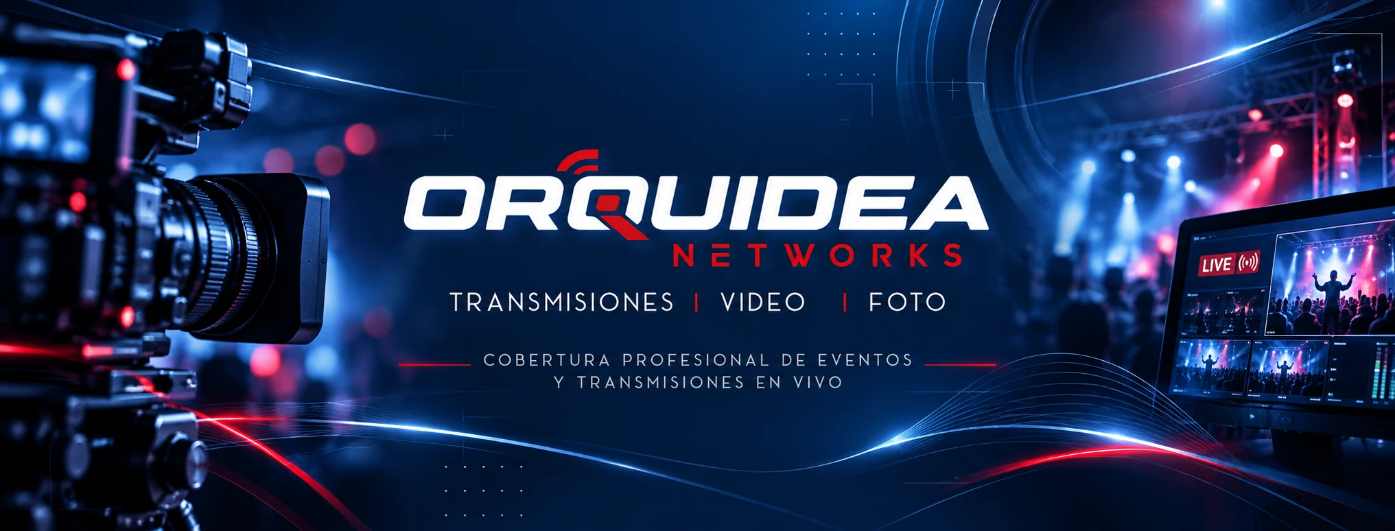 Orquídea Networks: cámara profesional, escenario de eventos y central de transmisión en vivo